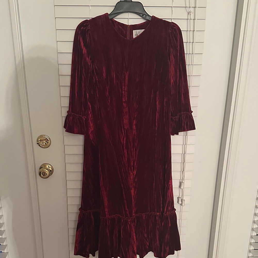 Dainty Jewells red Velvet Dress